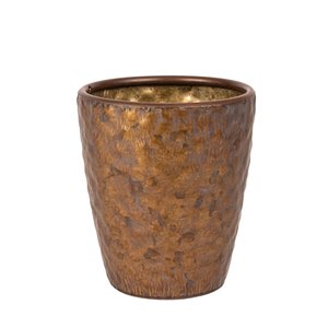 Pot Metaal Antique Copper (Incl. liner) - Ø 15,5 x H 17 cm - afbeelding 1