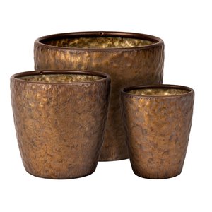 Pot Metaal Antique Copper (Incl. liner) - Ø 15,5 x H 17 cm - afbeelding 2