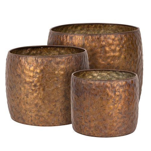 Pot Metaal Antique Copper (Incl. liner) - Ø 17,5 x H 14 cm - afbeelding 2