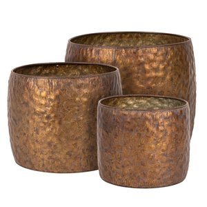 Pot Metaal Antique Copper (Incl. liner) - Ø 25,5 x H 20 cm - afbeelding 2