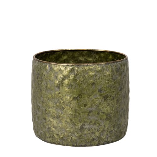 Pot Metaal Antique Gold (Incl. liner) - Ø 17,5 x H 14 cm - afbeelding 1