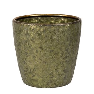 Pot Metaal Antique Gold (Incl. liner) - Ø 19 x H 18 cm - afbeelding 1