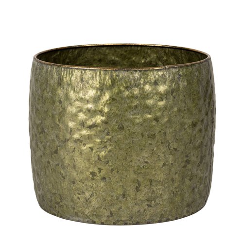 Pot Metaal Antique Gold (Incl. liner) - Ø 21,5 x H 17 cm - afbeelding 1
