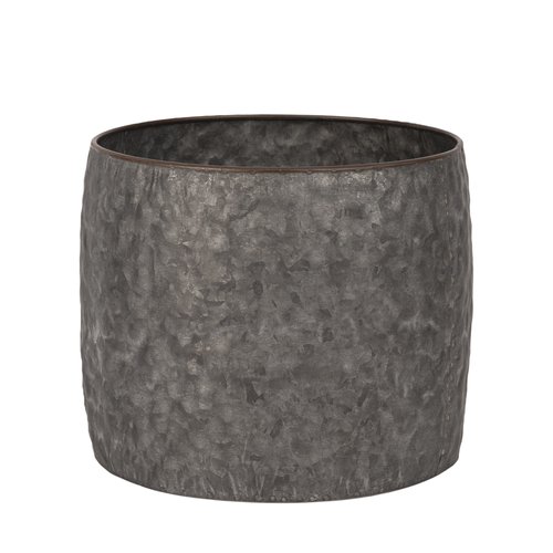 Pot Metaal Antique Grey (Incl. liner) - Ø 21,5 x H 17 cm - afbeelding 1