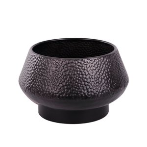 Pot Metaal Rustique Black - H 20,5 x D 32 cm - afbeelding 1