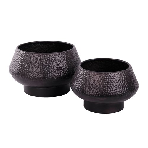 Pot Metaal Rustique Black - H 20,5 x D 32 cm - afbeelding 3
