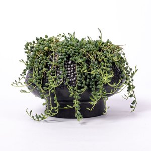 Pot Metaal Rustique Black - H 20,5 x D 32 cm - afbeelding 2