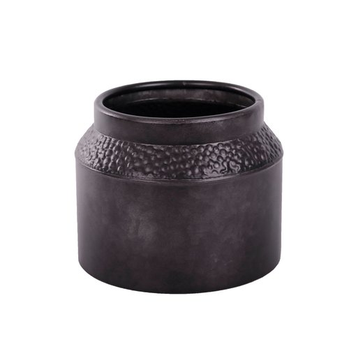 Pot Metaal Rustique Black - H 23,5 x D 28 cm - afbeelding 1
