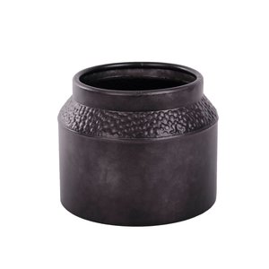 Pot Metaal Rustique Black - H 23,5 x D 28 cm - afbeelding 1