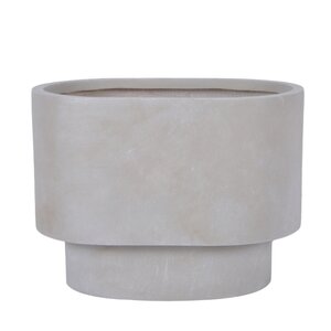 Pot Modern ovaal fibre clay B 52 x D 34 x H 40 cm Beige
