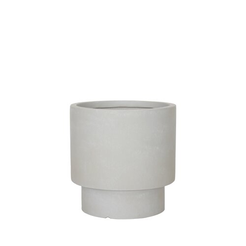 Pot Modern rond fibre clay D 24 x H 24 cm Beige