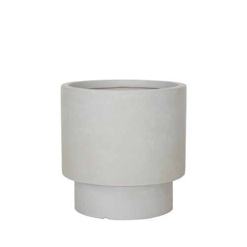 Pot Modern Rond Fibre Clay D 30 X H 30 Cm Beige