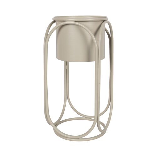 Pot op standaard metaal D 20,5 x H 43,5 cm woolwhite