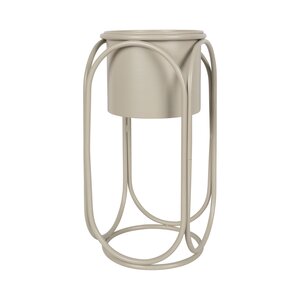 Pot op standaard metaal D 20,5 x H 43,5 cm woolwhite