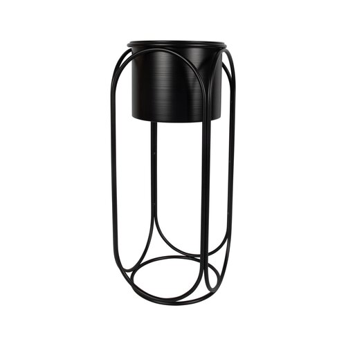 Pot op standaard metaal D 25,5 x H 65 cm black