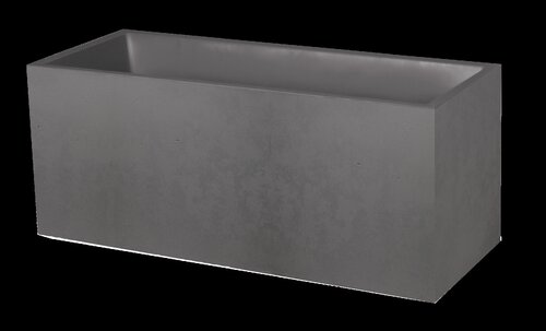 Pot rechthoek Basalt - 99,5x39,5x43,5cm Antraciet - afbeelding 1