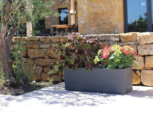 Pot rechthoek Basalt Up - 79,5x29,5x29,5cm Antraciet - afbeelding 3