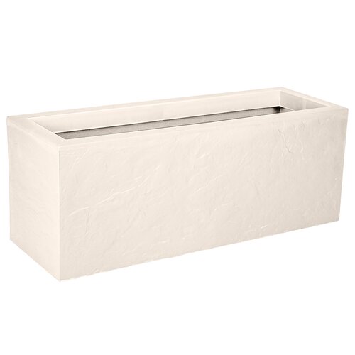 Pot rechthoek Volcania Up - 79,5x29,5x29,5cm Beige kalksteen - afbeelding 1