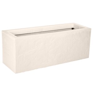 Pot rechthoek Volcania Up - 79,5x29,5x29,5cm Beige kalksteen - afbeelding 1
