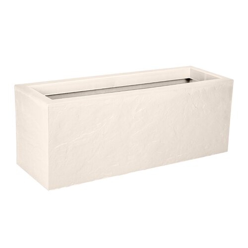 Pot rechthoek Volcania Up - 79,5x29,5x29,5cm Beige kalksteen - afbeelding 2