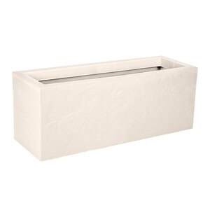 Pot rechthoek Volcania Up - 79,5x29,5x29,5cm Beige kalksteen - afbeelding 2