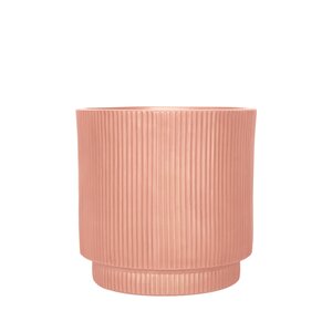 Pot Ribbel Verhoogd Fibre Clay D 30 X H 30 Cm Zalm