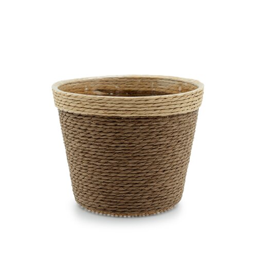 Pot Rope rond bruin - D 12 x H 10,5 cm