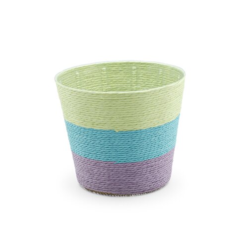 Pot rope rond D 15,5 x H 13 cm multi groen/blauw/paars