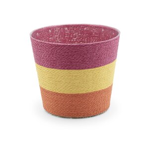 Pot rope rond D 17,5 x H 15 cm multi bright roze/geel/oranje