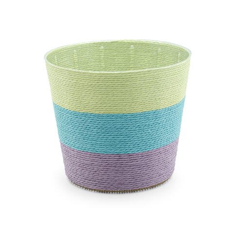 Pot rope rond D 17,5 x H 15 cm multi groen/blauw/paars