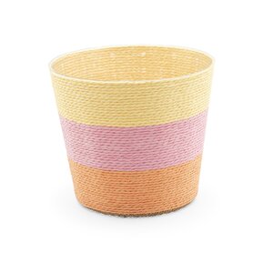 Pot rope rond D 17,5 x H 15 cm multi pastel geel/roze/oranje