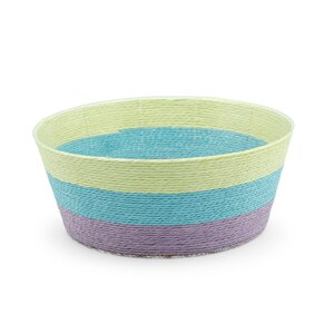 Pot rope rond D 24 x H 10 cm multi groen/blauw/paars