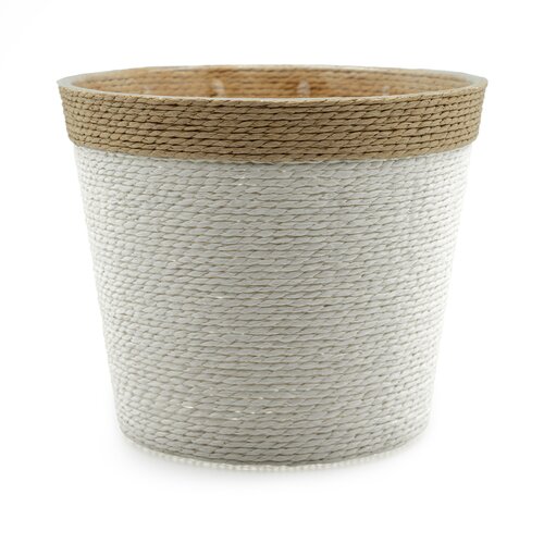 Pot Rope rond offwhite - D 18 x H 15 cm
