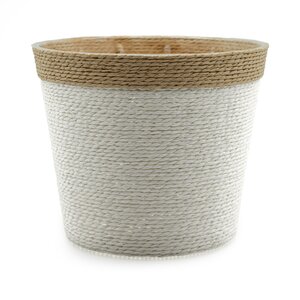 Pot Rope rond offwhite - D 18 x H 15 cm