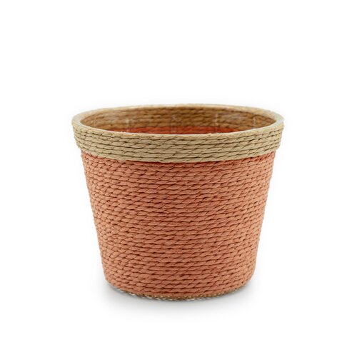Pot Rope rond oranje - D 12 x H 10,5 cm