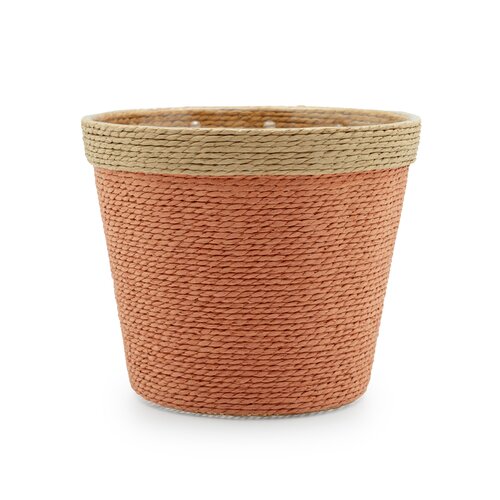 Pot Rope rond oranje - D 15,5 x H 13 cm
