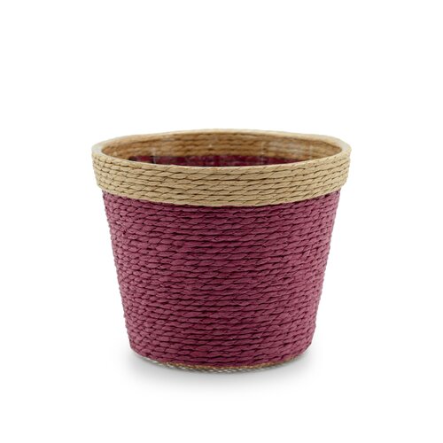 Pot Rope rond paars - D 12 x H 10,5 cm
