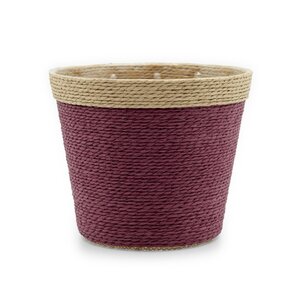 Pot Rope rond paars - D 15,5 x H 13 cm