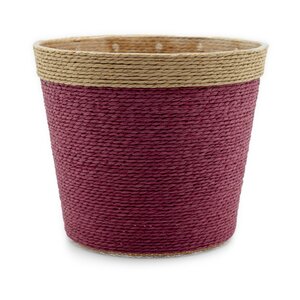 Pot Rope rond paars - D 18 x H 15 cm