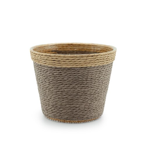 Pot Rope rond warm grijs - D 12 x H 10,5 cm