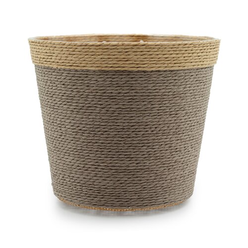 Pot Rope rond warm grijs - D 18 x H 15 cm
