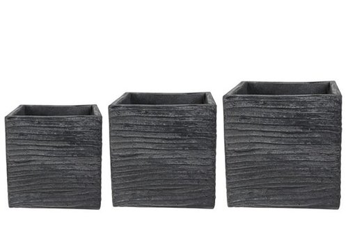Pot S3 Boris zwart D36x36 H34