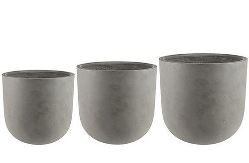 Pot S3 Static grey D50 H51