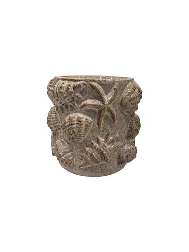 Pot Schelpen - D15 x H15cm Zand