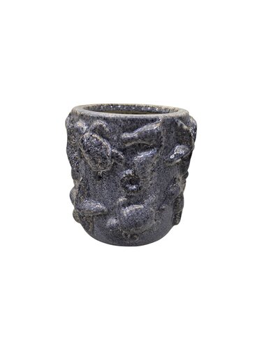 Pot Schelpen Donkerblauw - D15 x H15cm Blauw
