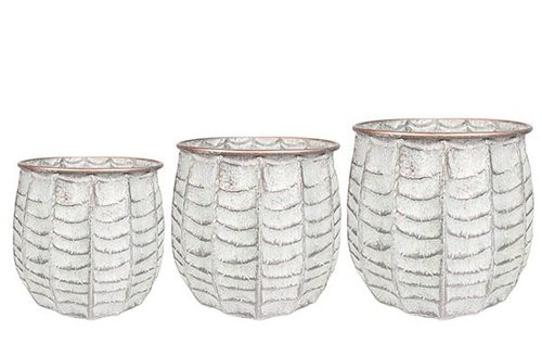 Pot set van 3 Esmee ice grey D40 H37