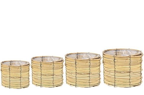 Pot set van 4 Gemma naturel D27 H23
