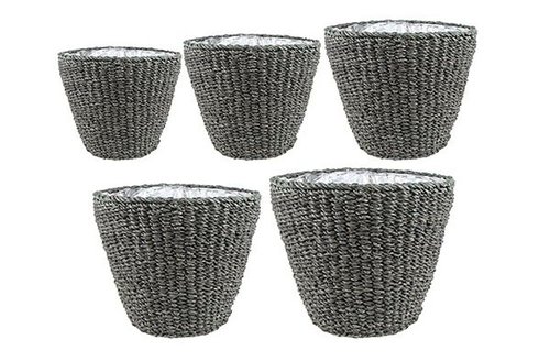 Pot set van 5 Jip grijs D42 H34