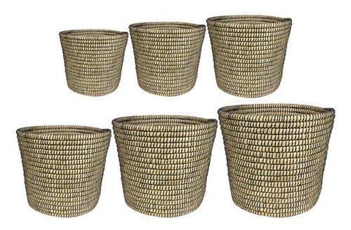 Pot set van 6 Jula zwart D40 H35