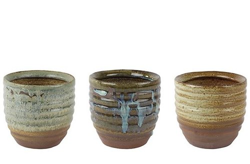 Pot Silke kleur D10 H10 3 assorti